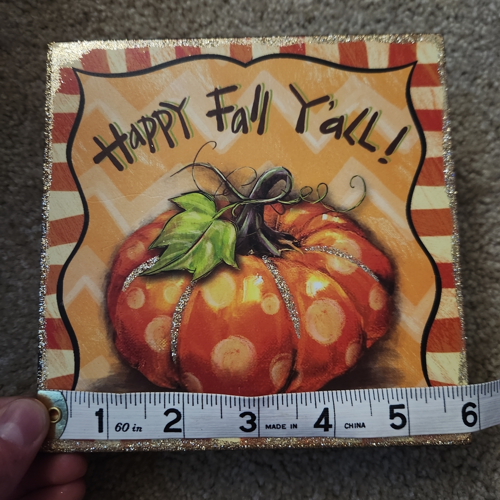 Fall Themed Decorative Blocks - Picture 3 of 6